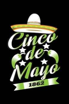 Paperback Cinco De Mayo Schrift mit Sombrero: 6x9 120 pages blank - Your personal Diary Book
