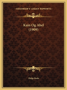 Hardcover Kain Og Abel (1909) [Danish] Book