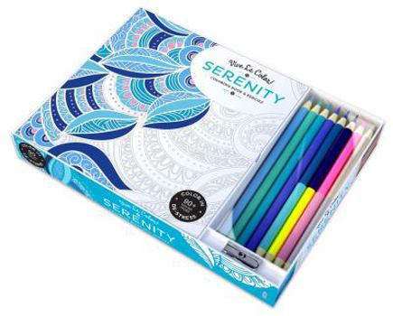 Paperback Vive Le Color! Serenity: Color Therapy Kit [With Pens/Pencils] Book