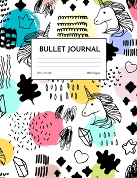Bullet Journal: Cute Unicorn Dot Grid Notebook - Dotted Note Pad for Kids, Girls, Teens, Tweens, Women - Gifts for Birthday and Christmas | Design 98848