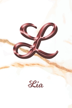 Lia: Sketchbook | Blank Imaginative Sketch Book Paper | Letter L Rose Gold White Marble Pink Effect Cover | Teach & Practice Drawing for Experienced & ... Doodle Pad | Create, Imagine & Learn to Draw