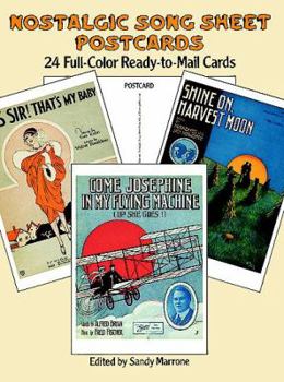 Paperback Nostalgic Song Sheets Postcards: 24 Full-Color Ready-to-Mail Cards Book