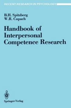 Paperback Handbook of Interpersonal Competence Research Book