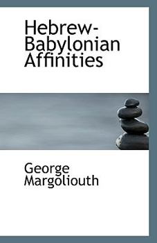 Paperback Hebrew-Babylonian Affinities Book