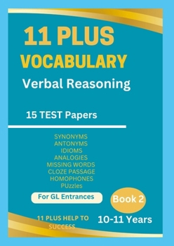 Paperback 11 Plus Vocabulary Verbal Reasoning Book 2 Book