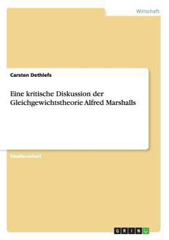 Paperback Eine kritische Diskussion der Gleichgewichtstheorie Alfred Marshalls [German] Book
