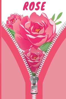 Paperback Rose Notebook: Beautiful Rose Notebook with 120 checkered pages in in Trim size 15,24 x 22,86 cm (6" x 9") Book