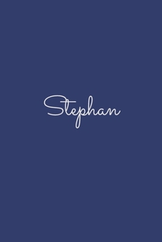 Stephan: notebook with the name on the cover, elegant, discreet, official notebook for notes, dot grid notebook,