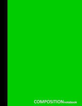 Paperback Composition Notebook: 100 Pages, 8.5 x 11 inches, Wide Ruled Notebook, Green cover Book