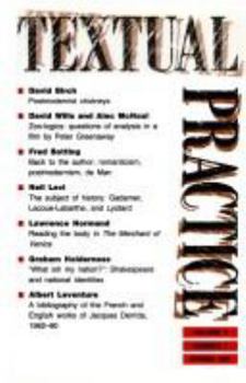 Paperback Textual Practice: Volume 5, Issue 1 Book