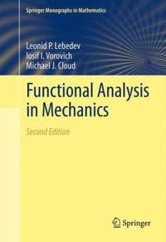 Hardcover Functional Analysis in Mechanics Book