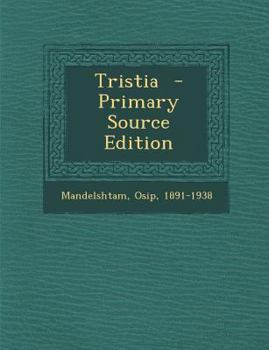 Paperback Tristia - Primary Source Edition [Russian] Book