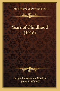 Paperback Years of Childhood (1916) Book