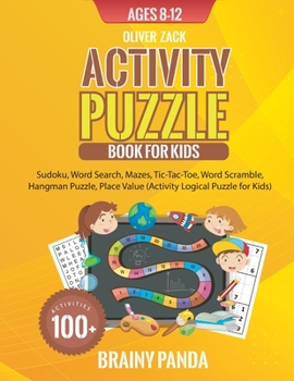 Paperback Activity Puzzle Book For Kids Ages 8-12 Book