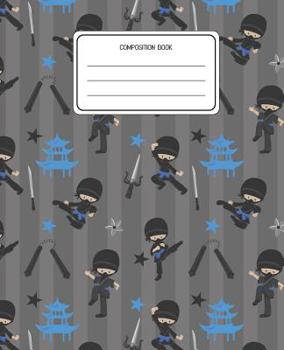 Paperback Composition Book: Ninja Pattern Composition Book Lined Wide Rule Notebook for Boys Kids Back to School Preschool Kindergarten and Elemen Book