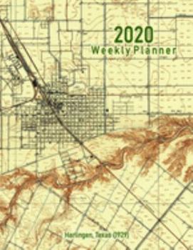 Paperback 2020 Weekly Planner: Harlingen, Texas (1929): Vintage Topo Map Cover Book
