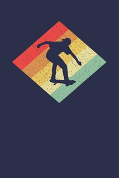 Skater Notizbuch: A5 Kariert 108 Seiten - Retro Vintage Skaten Notizheft - Geschenk für Skater und Skateboarder (German Edition)