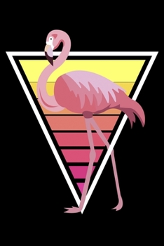 Paperback Composition Notebook: Pink Flamingo Funky Bird Lined Notebook Journal Diary 6x9 Book