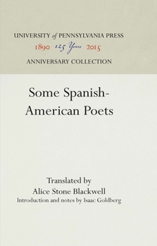 Hardcover Some Spanish-American Poets Book