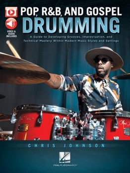 Paperback Pop, R&B and Gospel Drumming by Chris Johnson - Book with 3+ Hours of Video Content Book