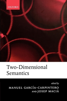 Paperback Two-Dimensional Semantics Book