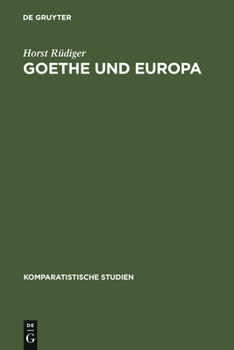 Hardcover Goethe und Europa [German] Book