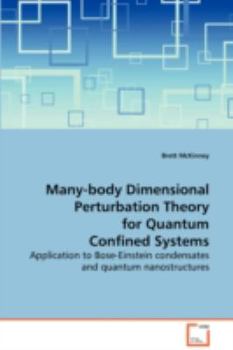 Paperback Many-body Dimensional Perturbation Theory for Quantum Confined Systems Book