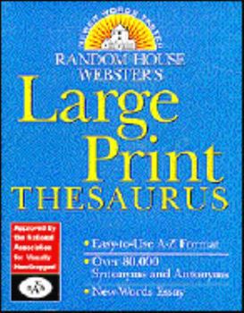 Paperback Random House Webster's Large Print Thesaurus [Large Print] Book