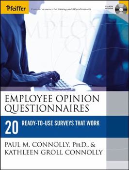 Paperback Employee Opinion Questionnaires: 20 Ready-To-Use Surveys That Work [With CDROM] Book