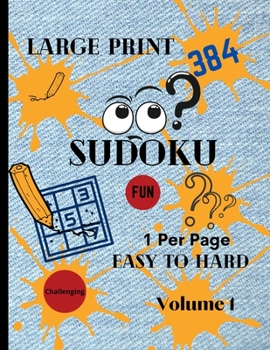 Paperback Large Print Sudoku 1 Per Page Easy to Hard [Large Print] Book