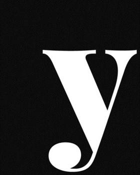 Paperback y: Large Minimalist Modern Lined Notebook in Black and White - Personalized Monogram Lowercase Letter y Book