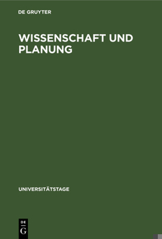Hardcover Wissenschaft Und Planung [German] Book