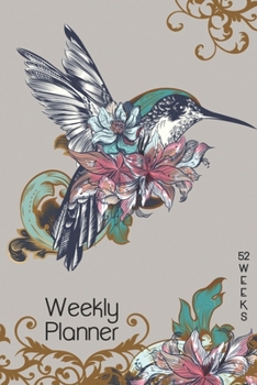 Weekly Planner 52 weeks: Blank daily calendar priorities appointment organizer book