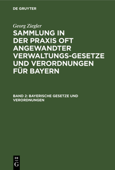 Hardcover Bayerische Gesetze Und Verordnungen [German] Book