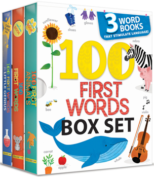 Hardcover My First Library 100 Words Book Set: 3 Early Learning Board Books for Toddlers Includes 100 First Words, 100 First Animals & 100 First Words for Your Book