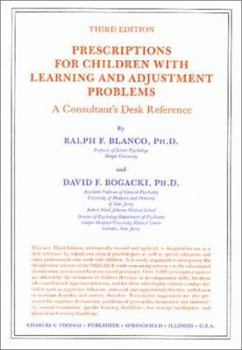 Hardcover Prescriptions for Children with Learning and Adjustment Problems: A Consultant's Desk Reference Book