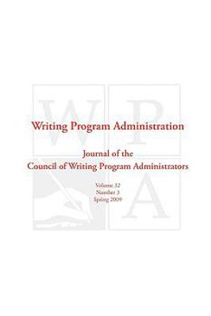 Paperback Wpa: Writing Program Administration 32.3 Book