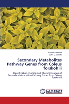 Paperback Secondary Metabolites Pathway Genes from Coleus forskohlii Book