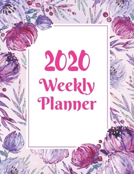 Weekly Planner 2020: Year At A Glance And Vertical Dated Pages | 8.5 x 11 inches 120 pages