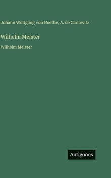 Hardcover Wilhelm Meister: Wilhelm Meister [German] Book
