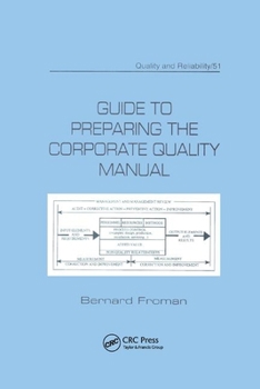 Guide to Preparing the Corporate Quality Manual (Quality and Reliability, 51)