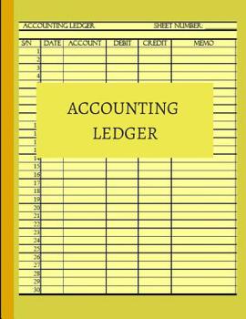 Paperback Accounting Ledger: Basic ledger book for monthly weekly personal ledger accounting journal pages book sheets paper for general accounting Book