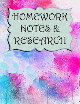 Paperback Homework, Notes & Research Book