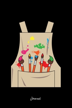 Journal: Dot Grid Journal - Artis Apron Art Brush Cool Easy Halloween Gift - Black Dotted Diary, Planner, Gratitude, Writing, Travel, Goal, Bullet Notebook