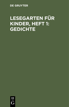 Hardcover Lesegarten Für Kinder, Heft 1: Gedichte [German] Book