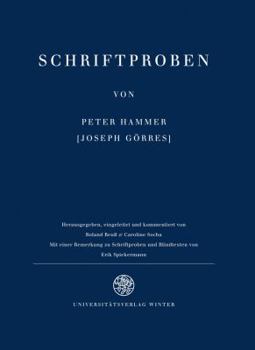 Paperback Schriftproben Von Peter Hammer: Faksimile Des Erstdrucks [German] Book