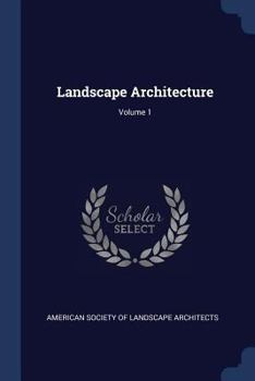 Paperback Landscape Architecture; Volume 1 Book