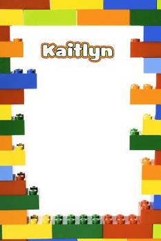 Kaitlyn: Building Brick Blank Comic Book Notebook Journal book 120 pages 6"x9"