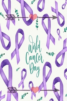 Paperback World cancer day: pattern seamless Lined Notebook / Diary / Journal To Write In 6"x9" for Breast Cancer Awareness Day Gift for Women & G Book