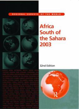 Hardcover Africa South of the Sahara 2003 Book